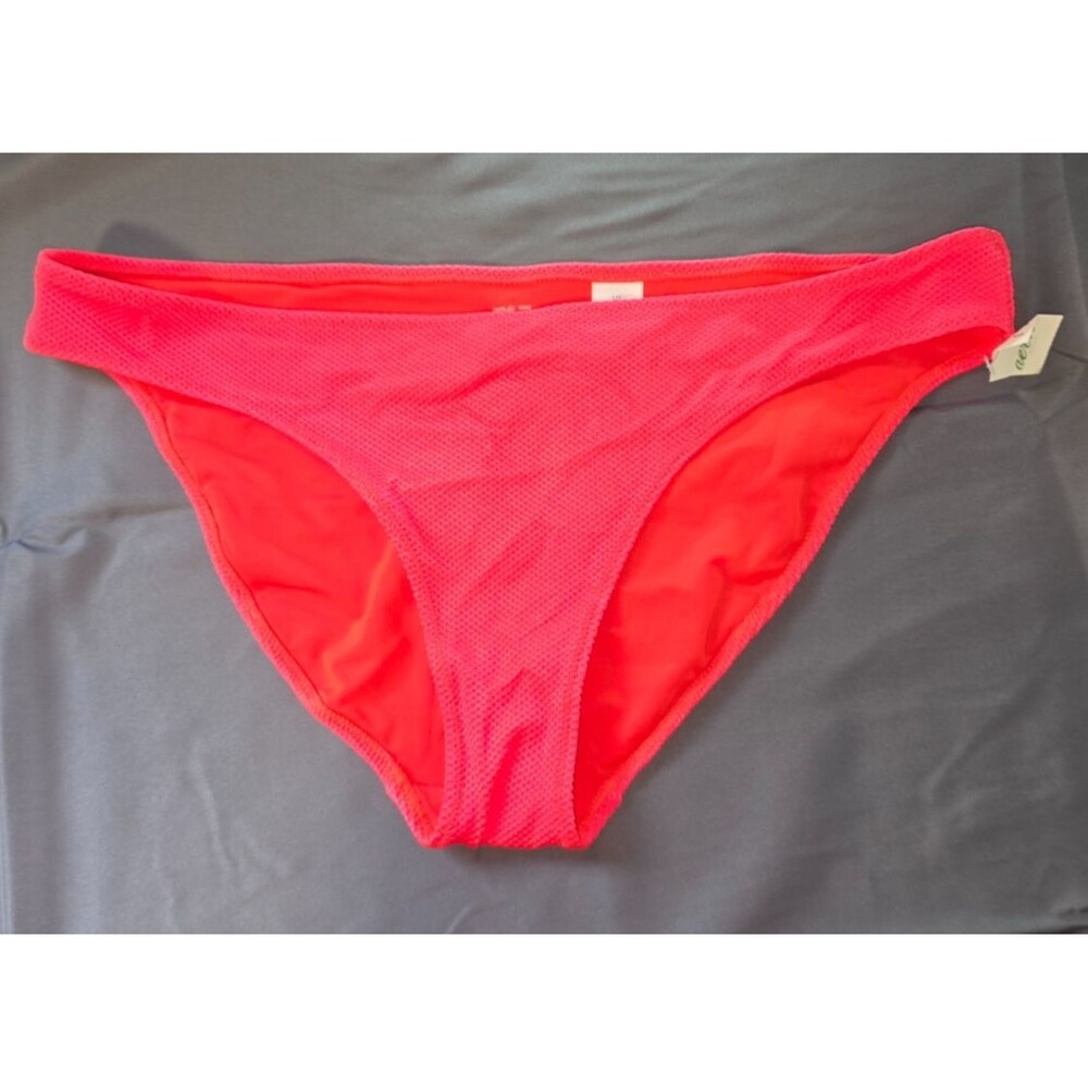 Aerie Bikini Swim Bathing Suit Bottom Size Large L Orange Texture New